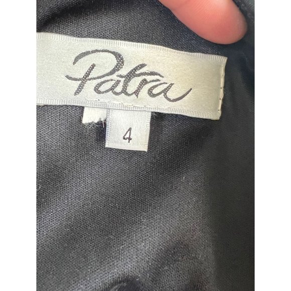 Vintage Patra Black/Silver Sequin Button Up Crop Top | Size 4 - Picture 7 of 7